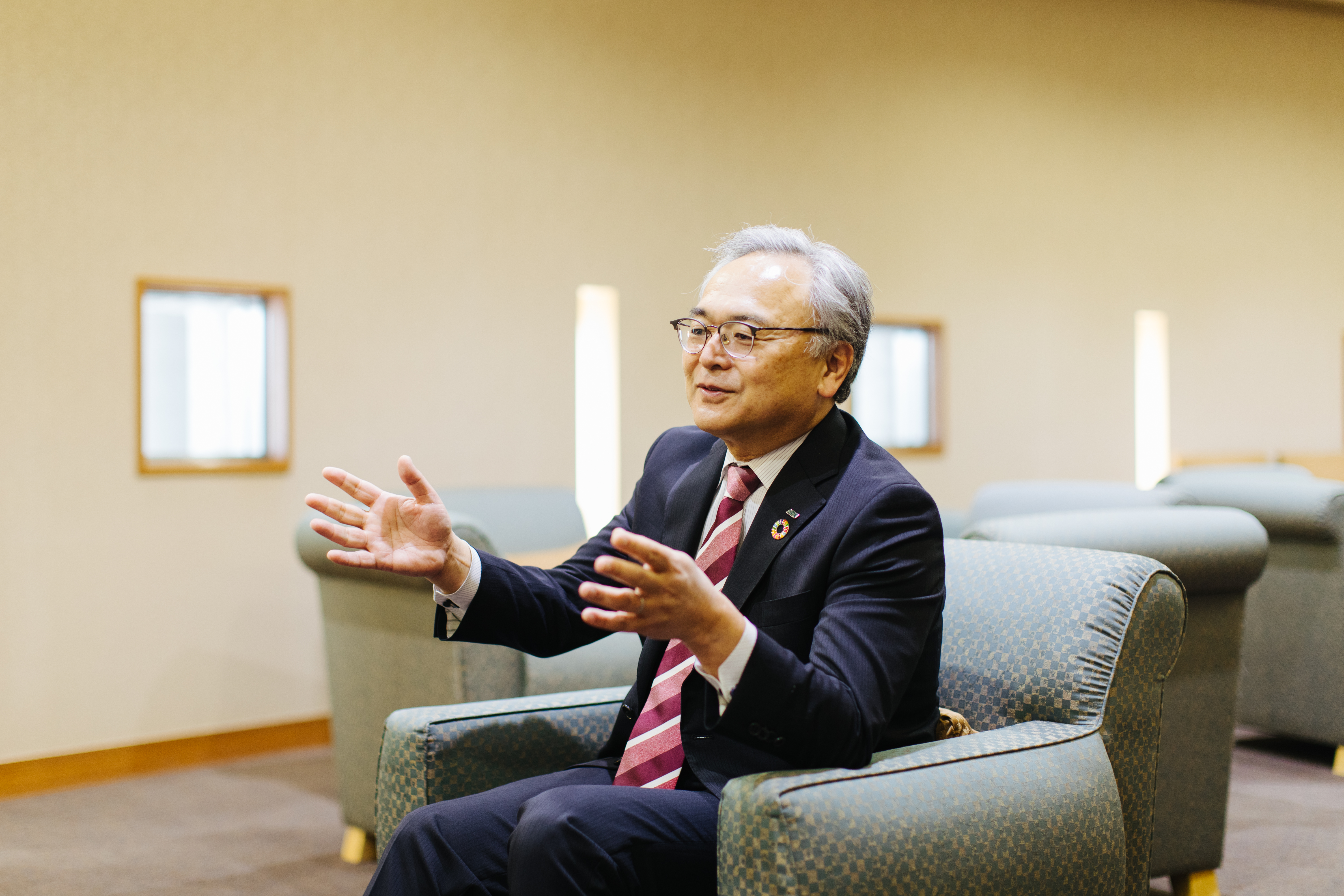 川上学長が語りかける