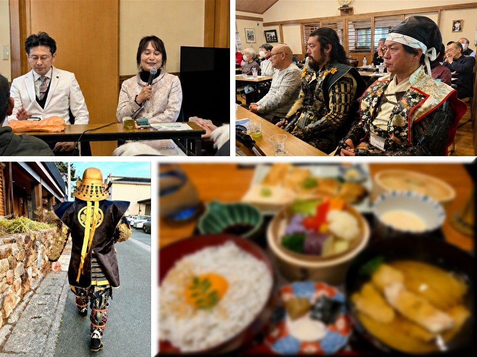 地域の方々と協力して行った 伝統食を紹介する講演活動の様子