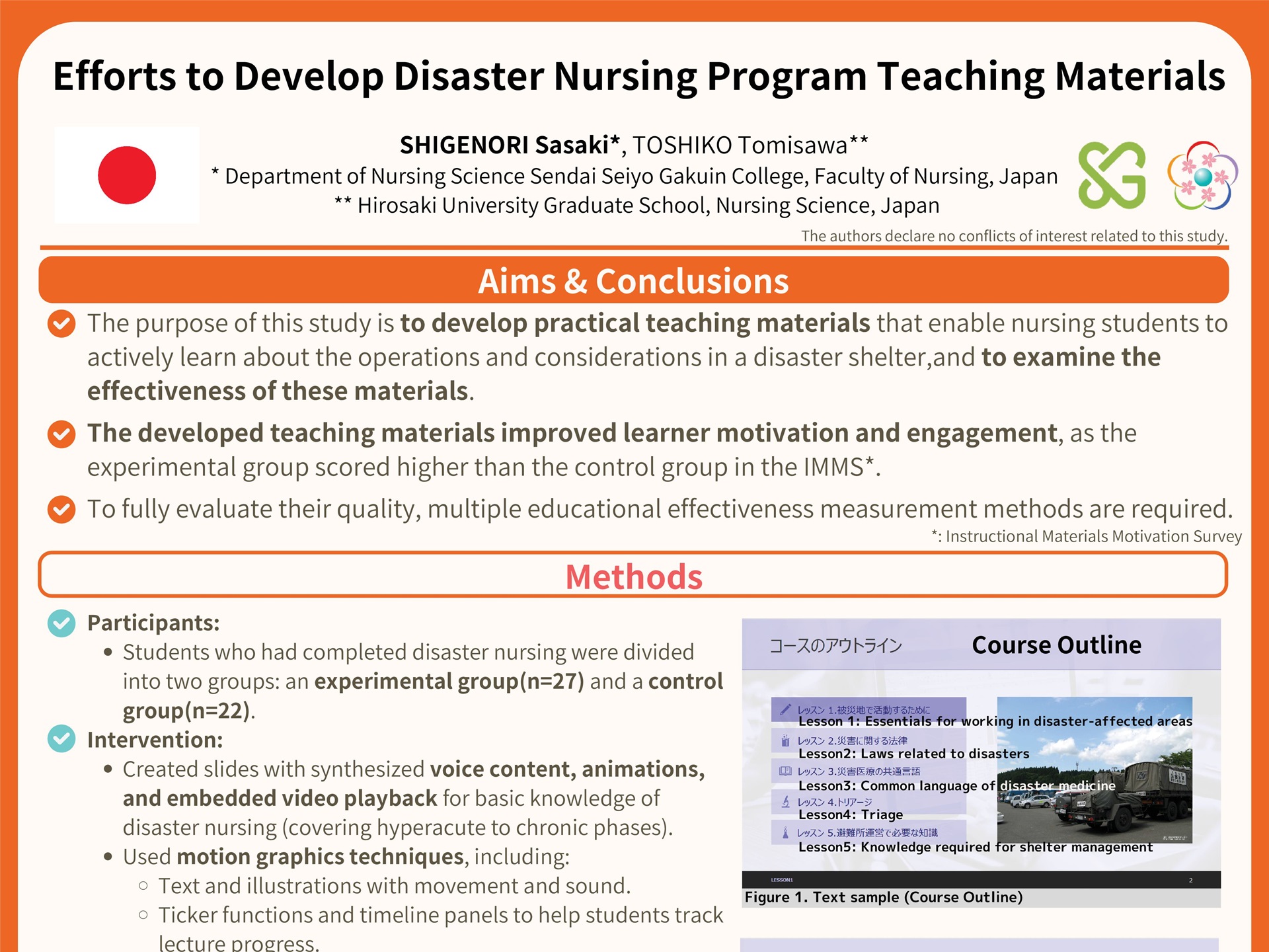 Efforts to Develop Disaster Nursing Program Teaching Materials（画像をクリックするとPDFが開きます）